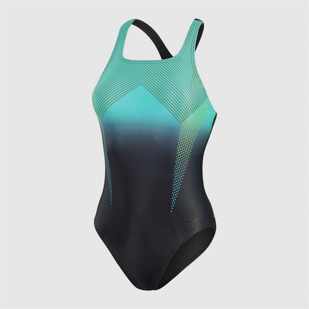 SPEEDO SCHWIMMANZUG BLACK/GREEN ENDUR+