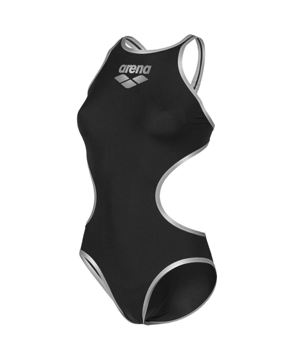 ARENA SCHWIMMANZUG ONE BIG LOGO black/silver