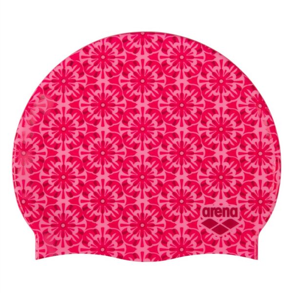 ARENA BADEHAUBE SILIKON FLORAL PINK